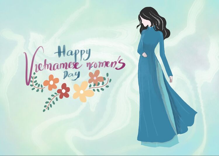 Mẫu PowerPoint 20/10 chủ đề phụ nữ Việt Nam