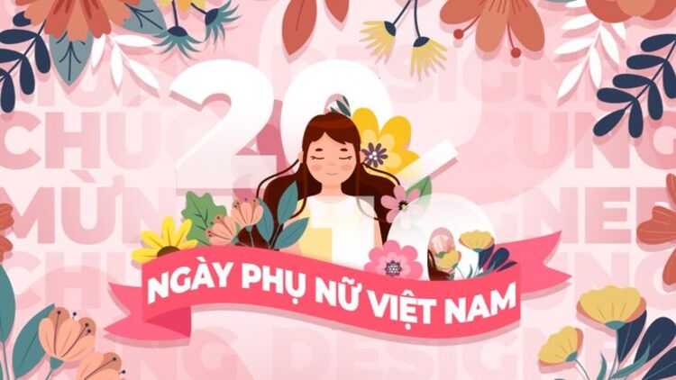 Mẫu PowerPoint 20/10 chủ đề phụ nữ Việt Nam ấn tượng