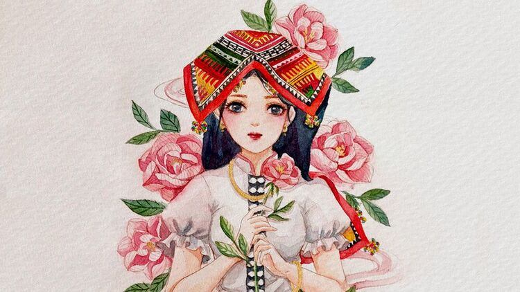 Mẫu PowerPoint 20/10 chủ đề phụ nữ Việt Nam người dân tộc thiểu số