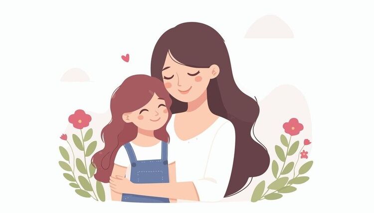 Mẫu PowerPoint 20/10 chủ đề mẹ con