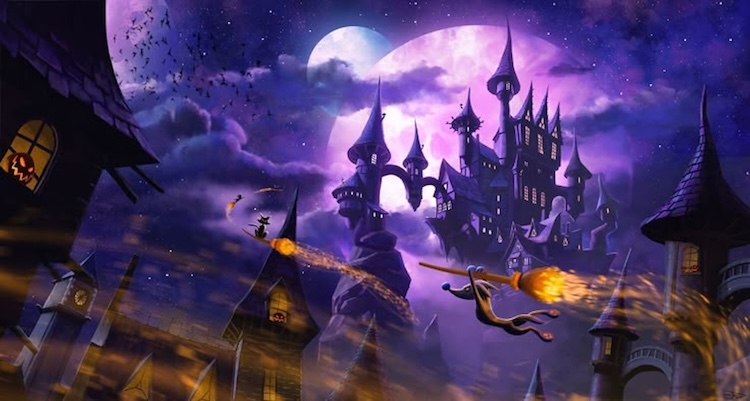 Hình nền PowerPoint Halloween theo màu sắc chủ đạo