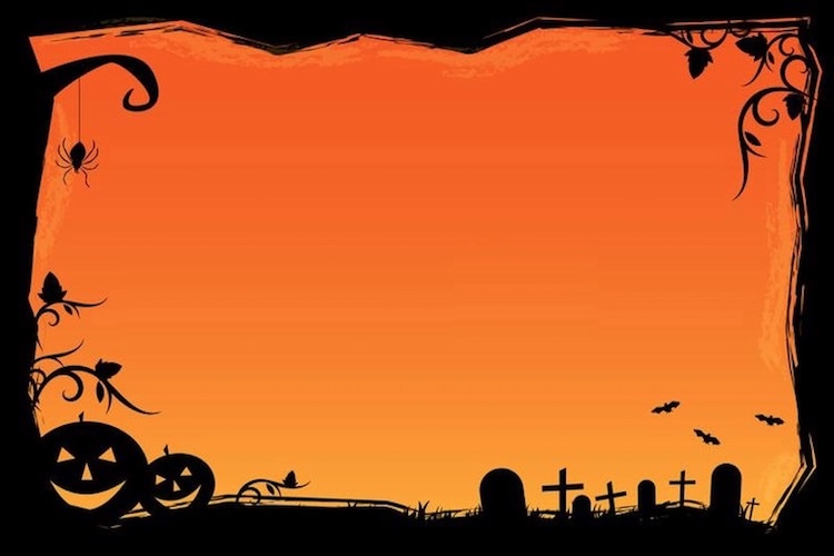 Mẫu hình nền PowerPoint Halloween phong cách bí hiểm