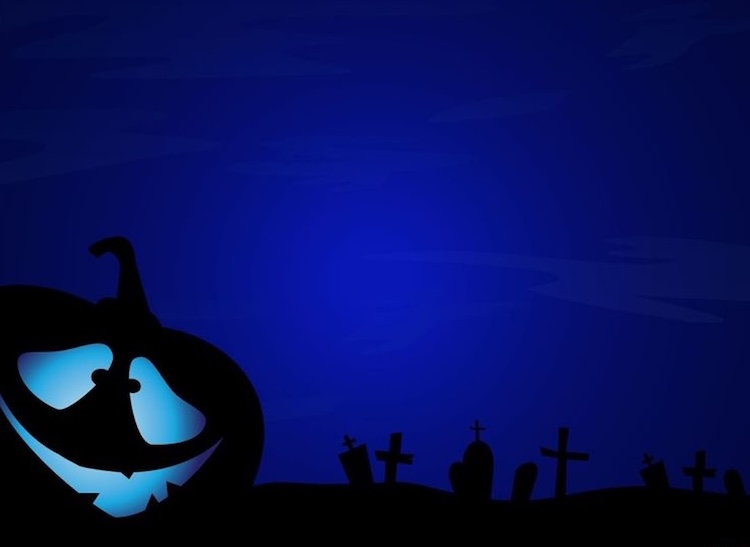 Mẫu hình nền PowerPoint Halloween phong cách bí hiểm