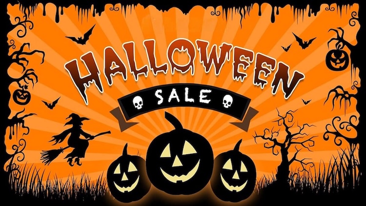 Mẫu PowerPoint chủ đề khuyến mãi hoặc sự kiện Halloween