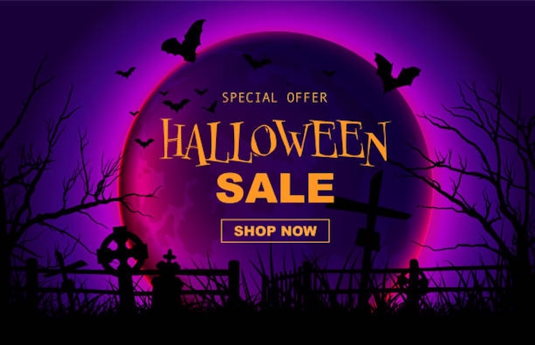 Mẫu PowerPoint chủ đề khuyến mãi hoặc sự kiện Halloween