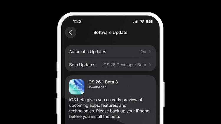 iOS 26.1 public beta 3