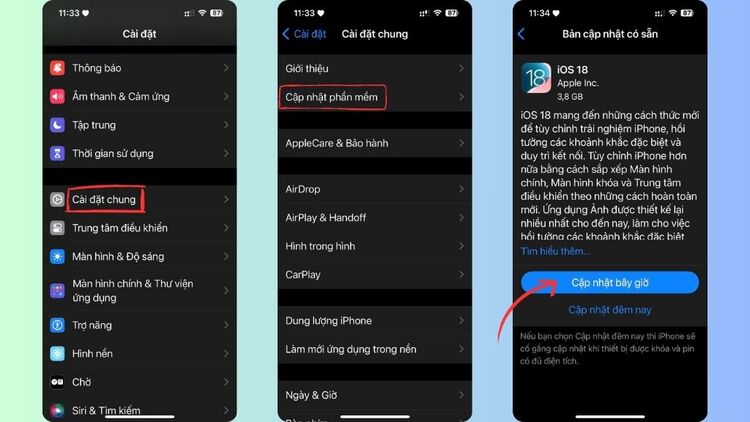 Cập nhật iOS mới nhất