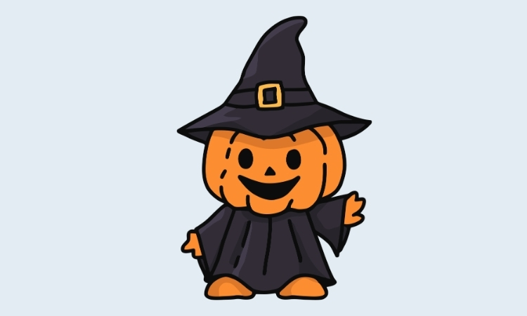 hình halloween cute dễ vẽ