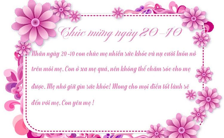 Mẫu thiệp 20/10 tặng mẹ độc đáo, ý nghĩa