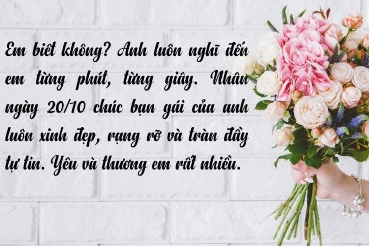 Mẫu thiệp 20/10 tặng người yêu
