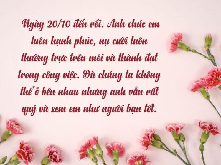 Mẫu thiệp 20/10 tặng người yêu đẹp