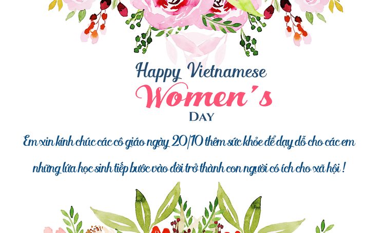 Mẫu thiệp 20/10 tặng cô giáo