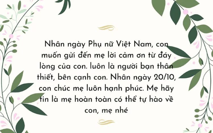 Mẫu thiệp 20/10 độc đáo, ý nghĩa