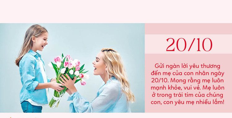Mẫu thiệp 20/10 tặng mẹ độc đáo, ý nghĩa