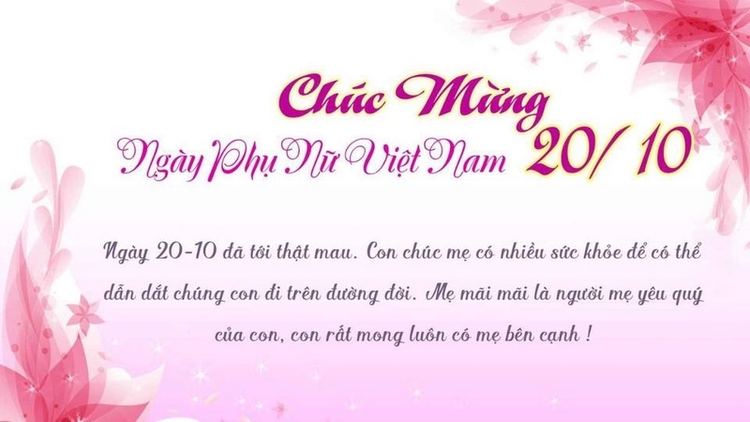 Mẫu thiệp 20/10 tặng mẹ độc đáo, ý nghĩa