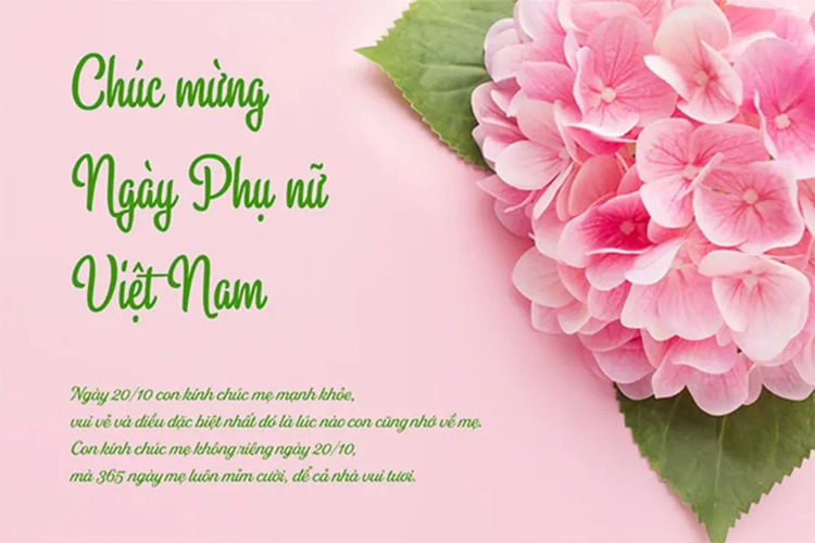 Mẫu thiệp 20/10 tặng mẹ độc đáo, ý nghĩa