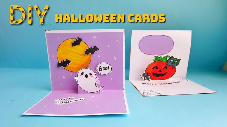 Thiệp Halloween bằng giấy thủ công độc lạ