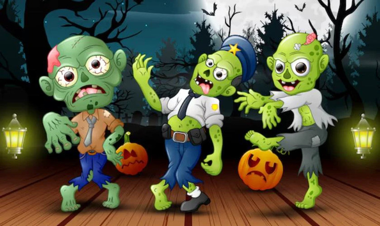 Thiệp Halloween chủ đề Zombie