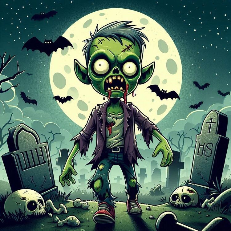 Thiệp Halloween chủ đề Zombie
