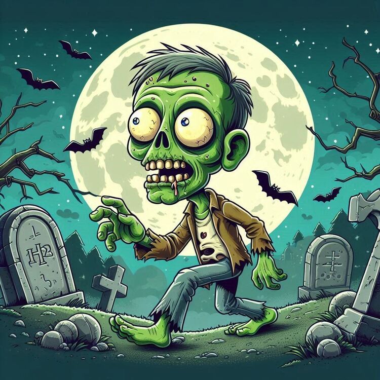 Thiệp Halloween chủ đề Zombie