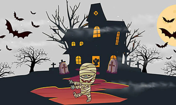 Thiệp Halloween chủ đề xác ướp