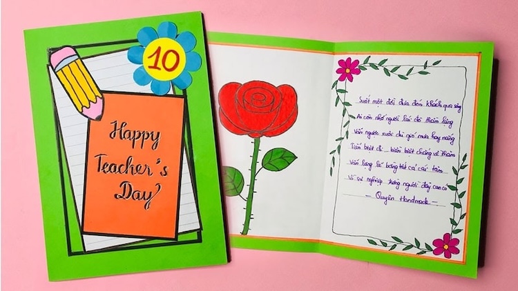 mẫu thư 20/11 handmade 