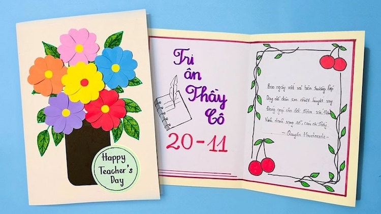 mẫu thư 20/11 handmade
