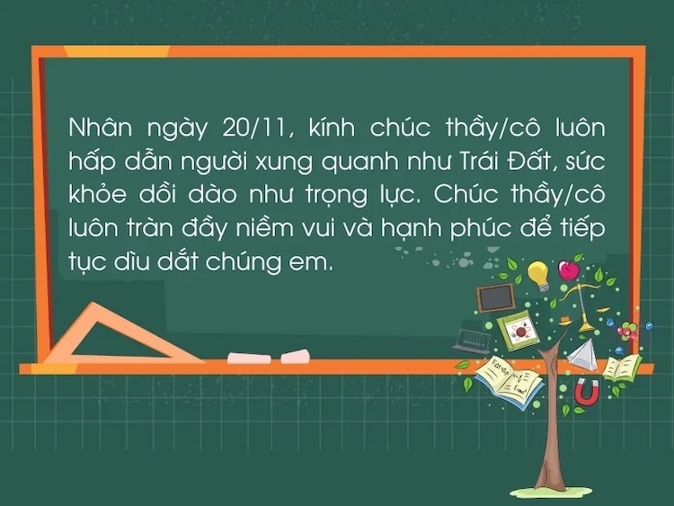 mẫu thư 20/11 dạng in ấn, làm thiệp