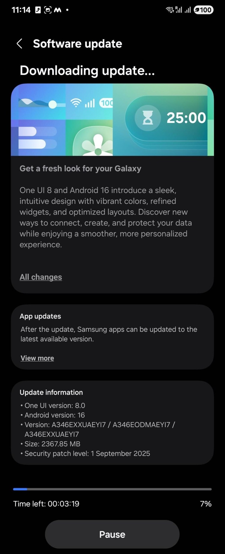 One UI 8 Galaxy A34
