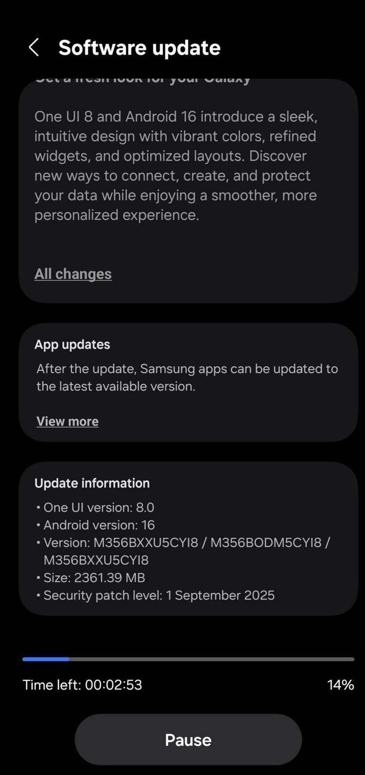 One UI 8 Galaxy M35