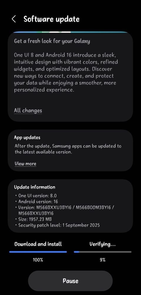 One UI 8 Galaxy M56
