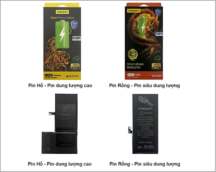 Pin dung lượng cao và pin siêu dung lượng Pisen