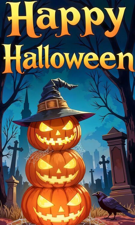 Poster Halloween bí đỏ