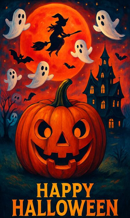 Poster Halloween kinh dị, đáng sợ