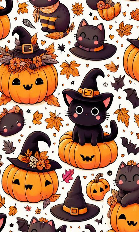 Poster Halloween dễ thương, đáng yêu