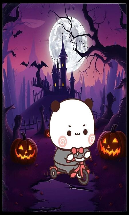 Poster Halloween dễ thương, đáng yêu