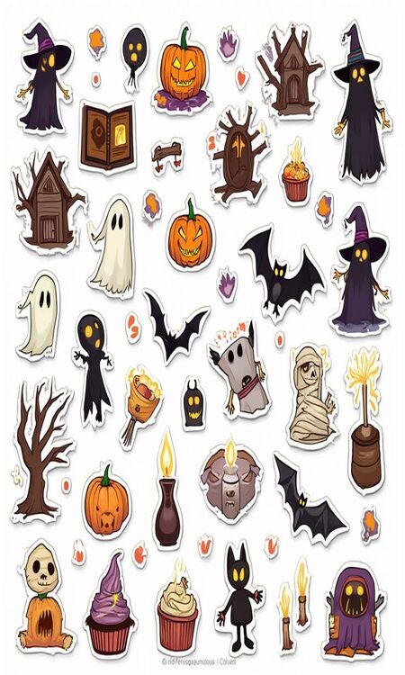 Sticker Halloween dễ thương