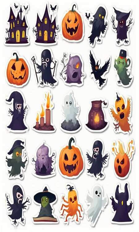 Sticker Halloween dễ thương