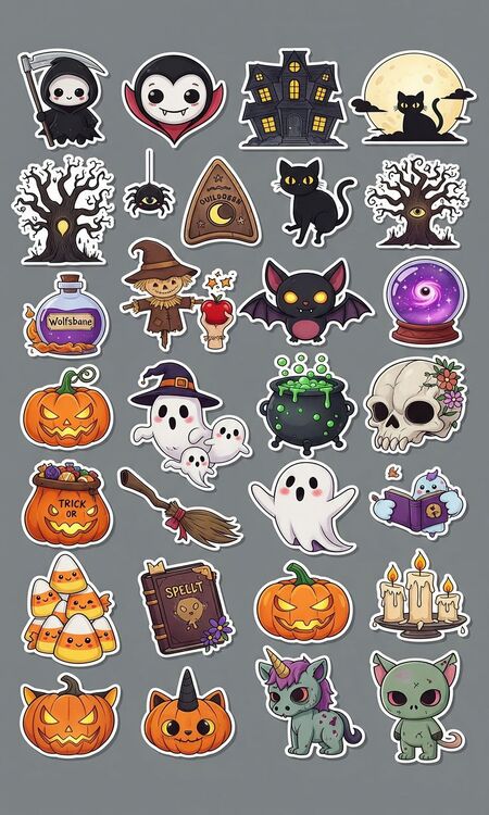 Sticker Halloween dễ thương