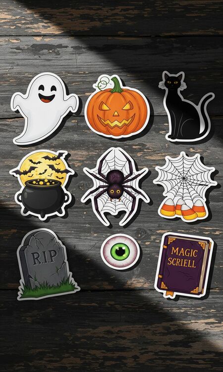 Sticker Halloween ma mị và bí ẩn