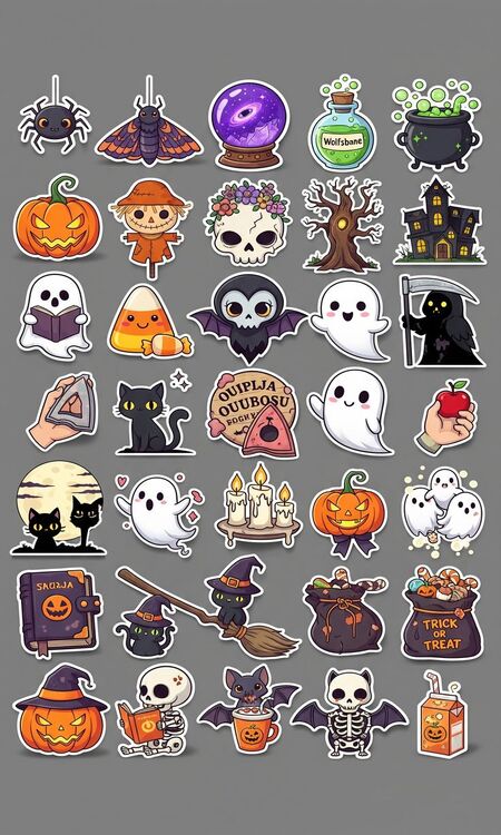 Sticker Halloween cổ điển
