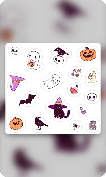 Sticker Halloween kinh dị chân thật