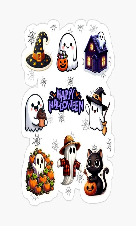Sticker Halloween kinh dị chân thật