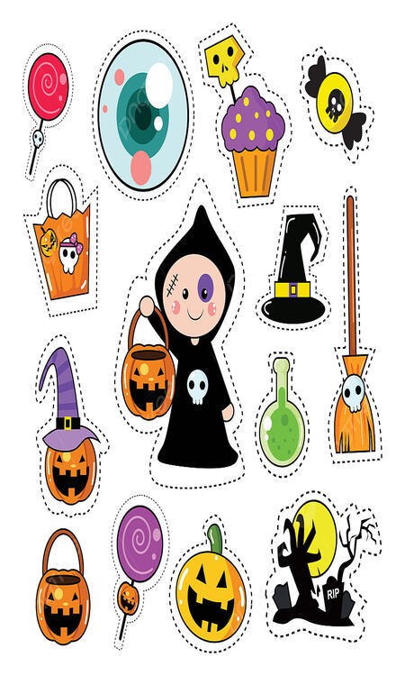 Sticker Halloween cổ điển