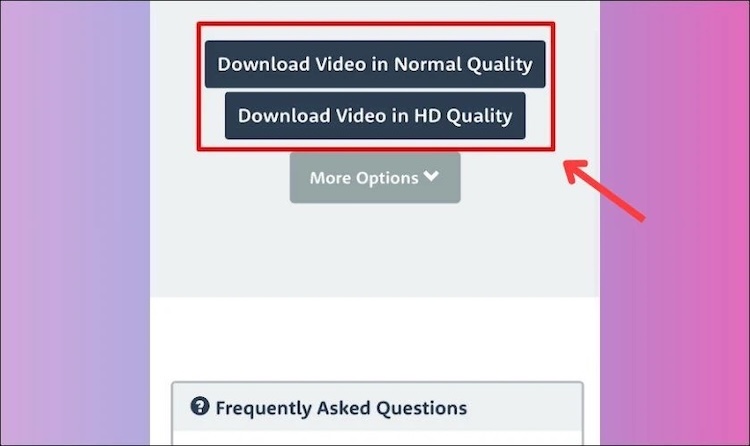 chọn chất lượng video tải xuống