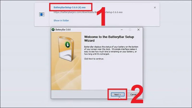 Cách test pin laptop bằng phần mềm Battery Bar