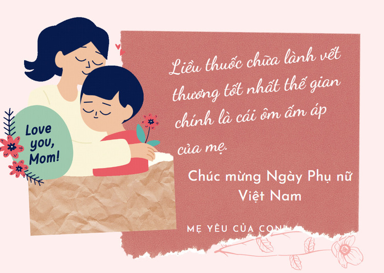 Thiệp chúc mừng 20/10 tặng mẹ và bà
