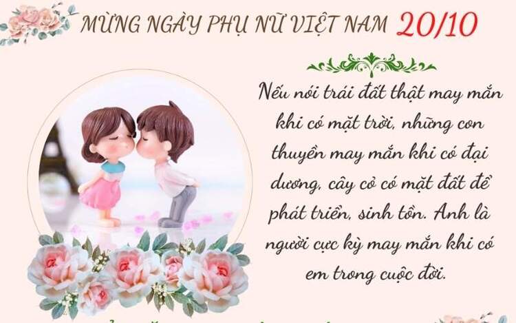 Thiệp 20/10 dành tặng vợ