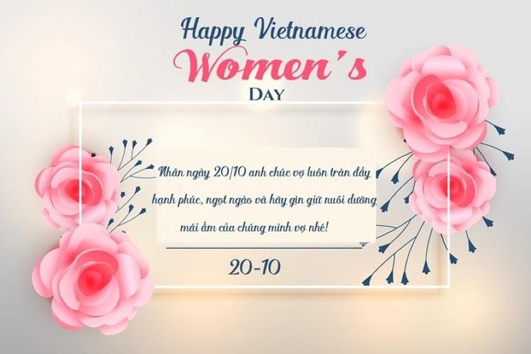 Thiệp 20/10 dành tặng vợ yêu