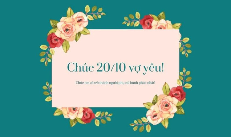 Thiệp 20/10 dành tặng vợ yêu của bạn